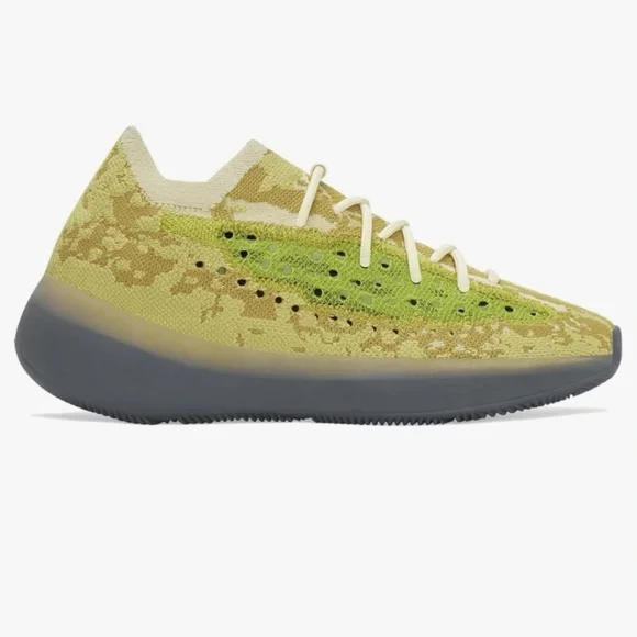 NIB Adidas Yeezy 380 Boost Slip On Hylte Green Yellow Highlight Size 10